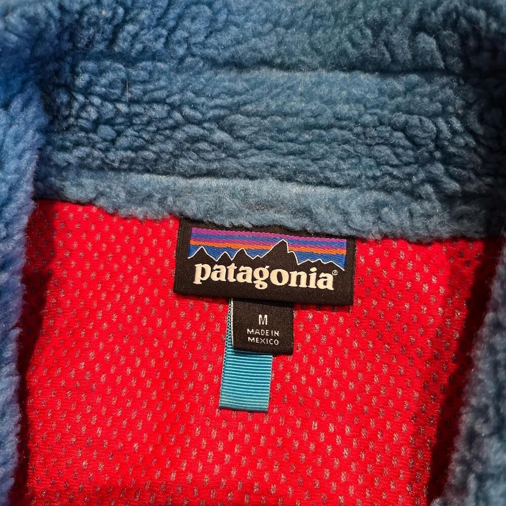 Patagonia Turquoise Deep Pile Full Zip Women’s Medium Sherpa Vest!! - Picture 3 of 5